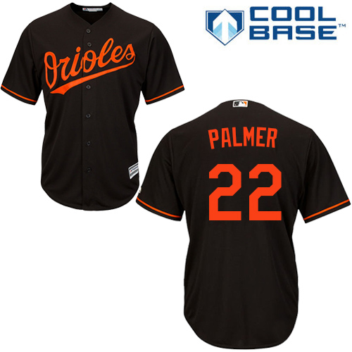 Orioles #22 Jim Palmer Black Cool Base Stitched Youth MLB Jersey